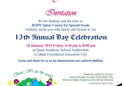 13th Annual Day Celebration: HOPE QATAR